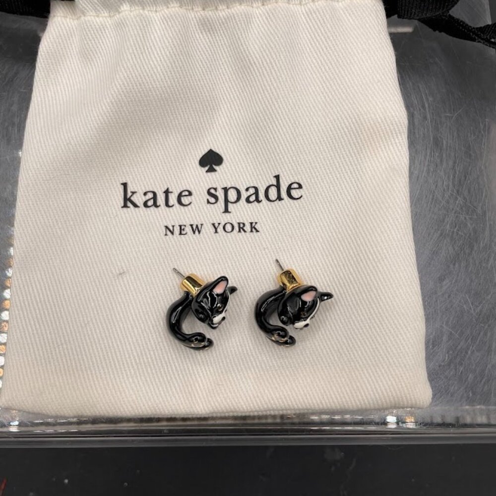 Kate Spade Ma Cherie Antoine French Bulldog Boston Terrier Full Body Earrings